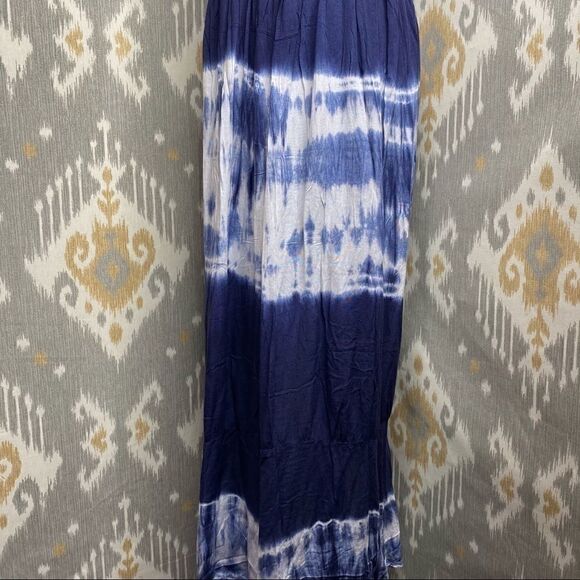 RAVIYA Navy Tie-Dye Hi-lo Cover-up Maxi Dress - LG - Picture 14 of 16